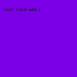7B00E7 - Violet [Color Wheel] color image preview