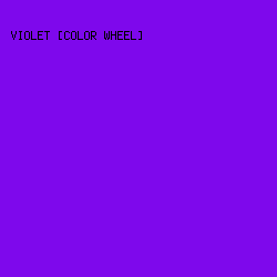 7E08EC - Violet [Color Wheel] color image preview