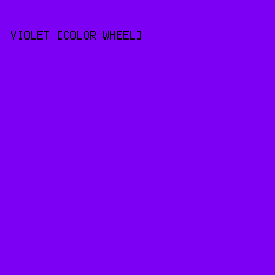 7c00f3 - Violet [Color Wheel] color image preview