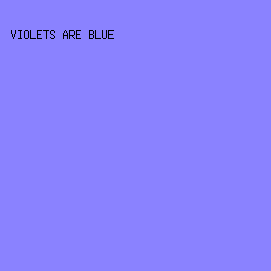 8A82FF - Violets Are Blue color image preview
