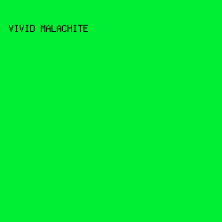 00EE33 - Vivid Malachite color image preview
