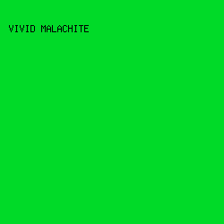 00da28 - Vivid Malachite color image preview