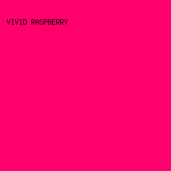 FF006D - Vivid Raspberry color image preview