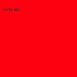 FF0012 - Vivid Red color image preview