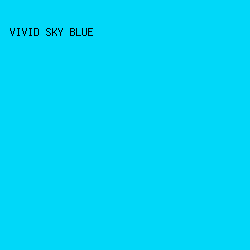 00D8F9 - Vivid Sky Blue color image preview