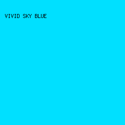 00E0FF - Vivid Sky Blue color image preview