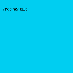 00cef1 - Vivid Sky Blue color image preview