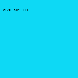 0DD9F5 - Vivid Sky Blue color image preview