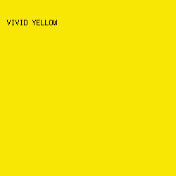 F8E704 - Vivid Yellow color image preview