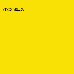 F9E105 - Vivid Yellow color image preview
