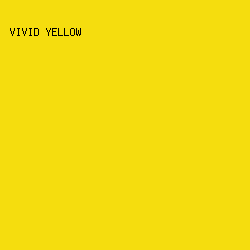 f5dd0e - Vivid Yellow color image preview