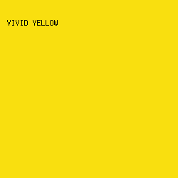 f9df0f - Vivid Yellow color image preview