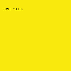 f9e90d - Vivid Yellow color image preview