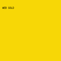 F7D706 - Web Gold color image preview