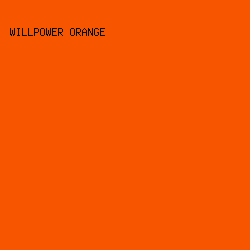 F85500 - Willpower Orange color image preview