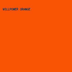 F95404 - Willpower Orange color image preview