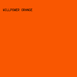 F95701 - Willpower Orange color image preview