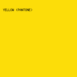 fcdd09 - Yellow (Pantone) color image preview