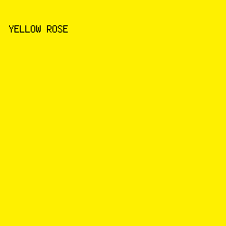 FEF001 - Yellow Rose color image preview