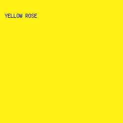 FFF116 - Yellow Rose color image preview