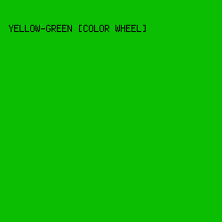 0bbe01 - Yellow-Green [Color Wheel] color image preview