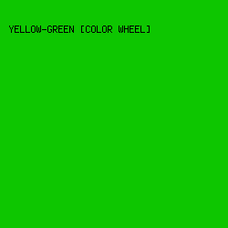 0dc600 - Yellow-Green [Color Wheel] color image preview