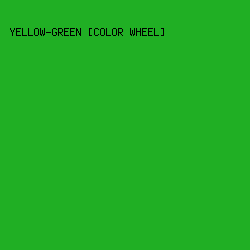20af24 - Yellow-Green [Color Wheel] color image preview