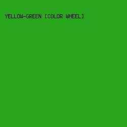 29A51D - Yellow-Green [Color Wheel] color image preview