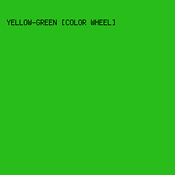 29BD1B - Yellow-Green [Color Wheel] color image preview
