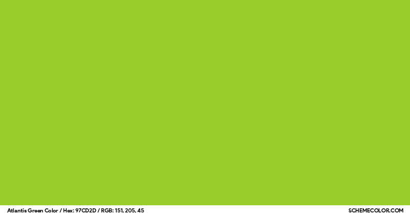 Atlantis Green Color - Colors - SchemeColor.com