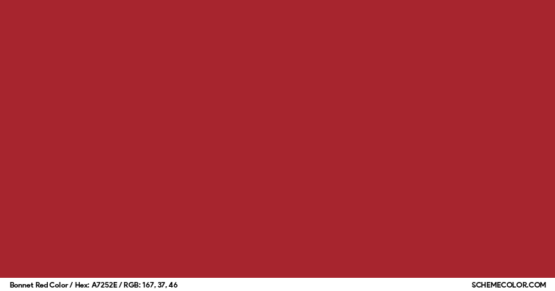 Bt Red Color Bonnet Red Color - Colors - SchemeColor.com
