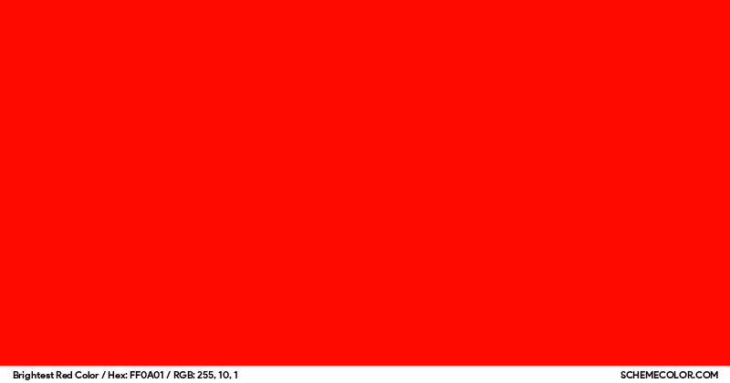Brightest Red Color - Colors - SchemeColor.com