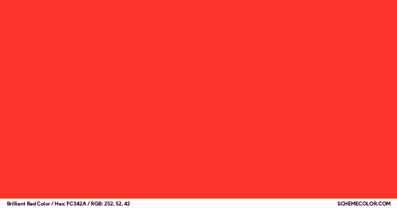 Brilliant Red Color - Colors - SchemeColor.com
