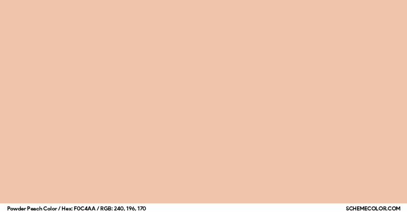 Powder Color Code Peach Example Powder Peach Color - Colors - SchemeColor.com