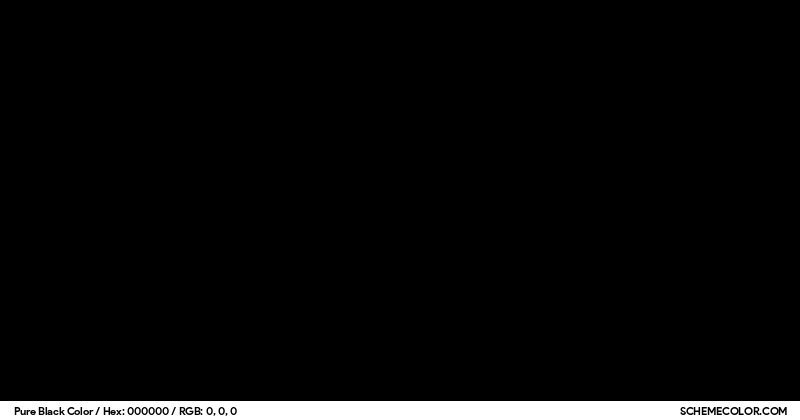 Pure Black Color - Colors - SchemeColor.com