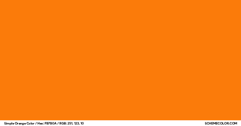 Simple Orange Color - Colors - SchemeColor.com