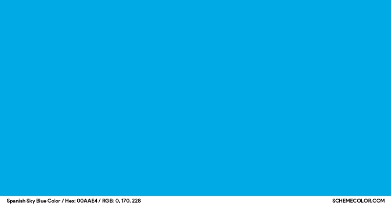 Spanish Sky Blue Color - Colors - SchemeColor.com