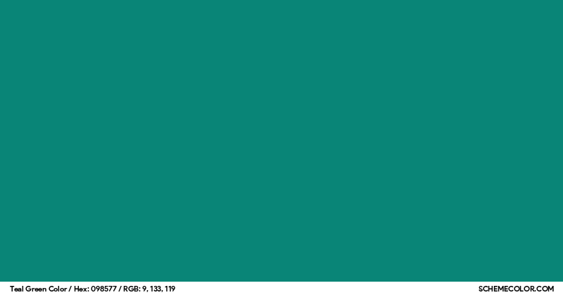 Teal Green Color - Colors - SchemeColor.com