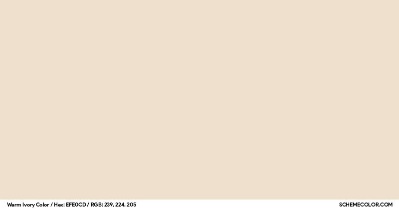 Warm Ivory Color - Colors - SchemeColor.com