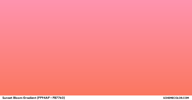 Sunset Bloom - Gradients - SchemeColor.com