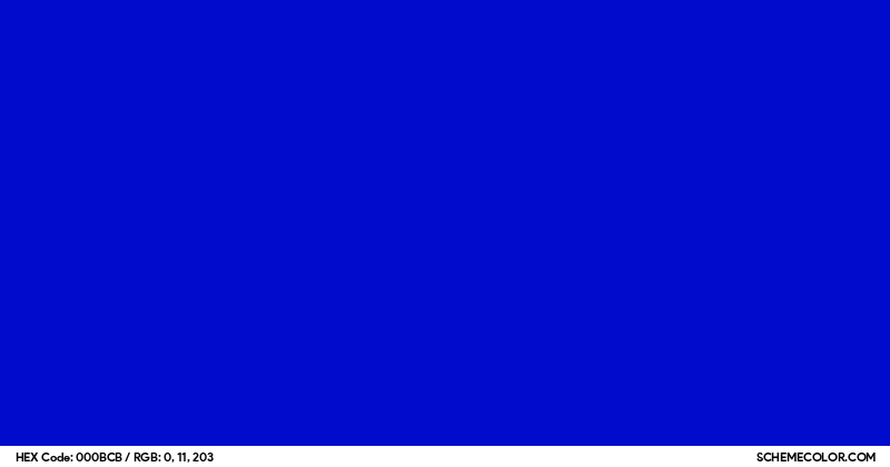 #000BCB Hex Color Code - SchemeColor.com