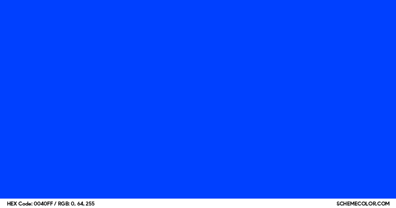 Image of #0040FF color code