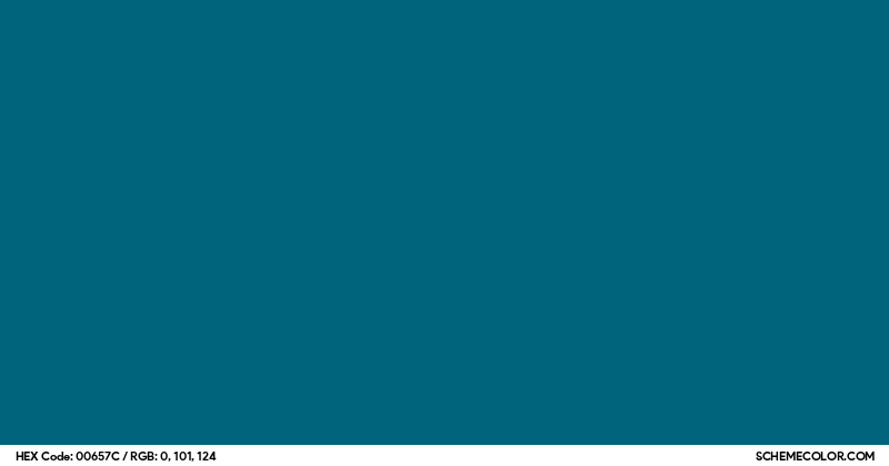 #00657C Hex Color Code - SchemeColor.com