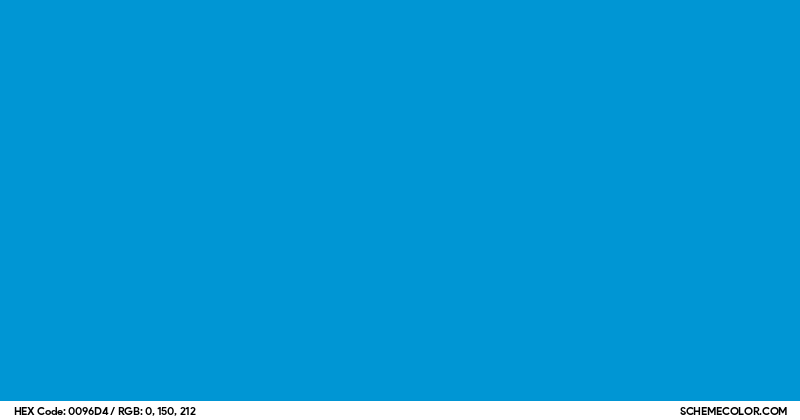 #0096D4 Hex Color Code - SchemeColor.com