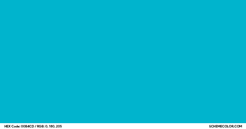 #00B4CD Hex Color Code - SchemeColor.com