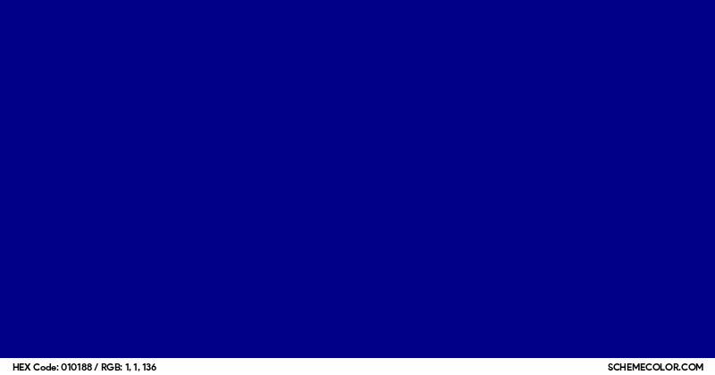 #010188 Hex Color Code - SchemeColor.com