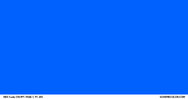Image of #0161FF color code