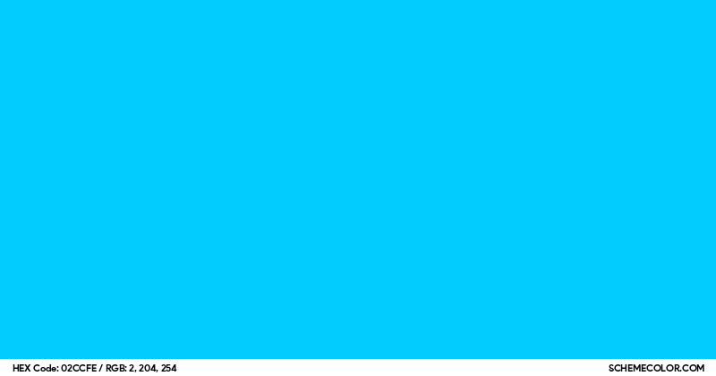 #02CCFE Hex Color Code - SchemeColor.com