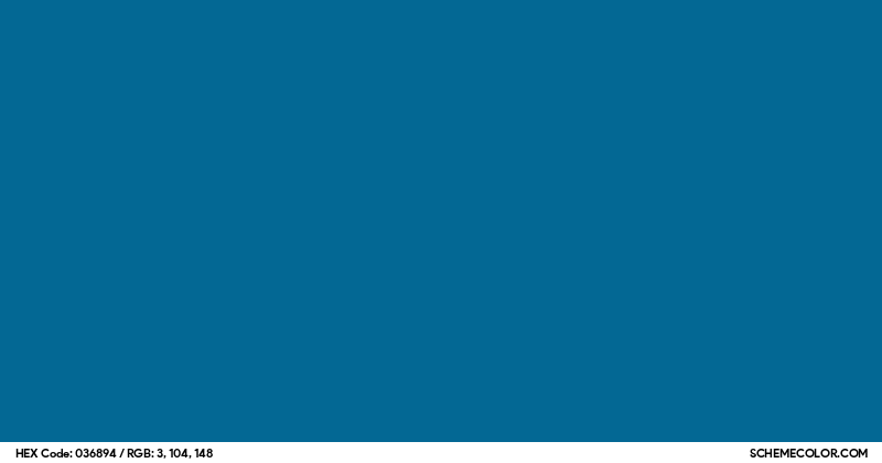 See Blue Color Code #036894 Hex Color Code - SchemeColor.com