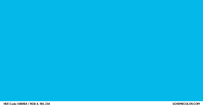 #04B8EA Hex Color Code - SchemeColor.com
